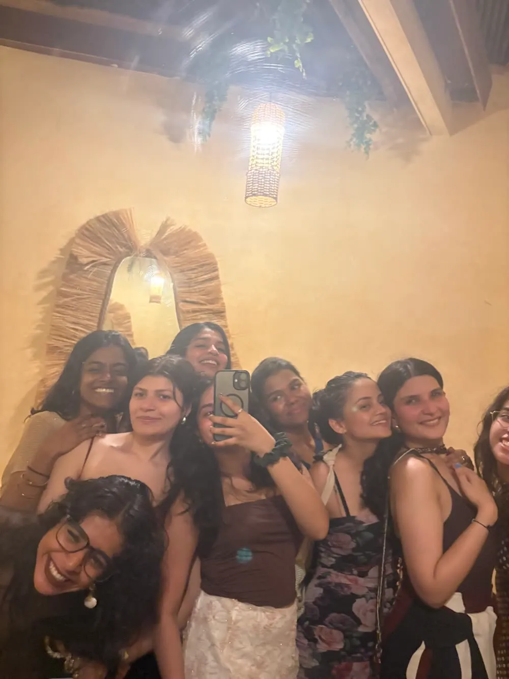 A group mirror selfie at the Goa offsite